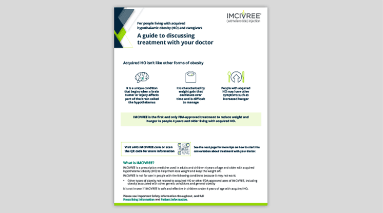 IMCIVREE® (setmelanotide) doctor discussion guide thumbnail